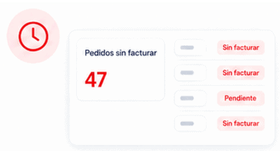 Pantalla de MeliBoost mostrando pedidos sin facturar y estado pendiente.